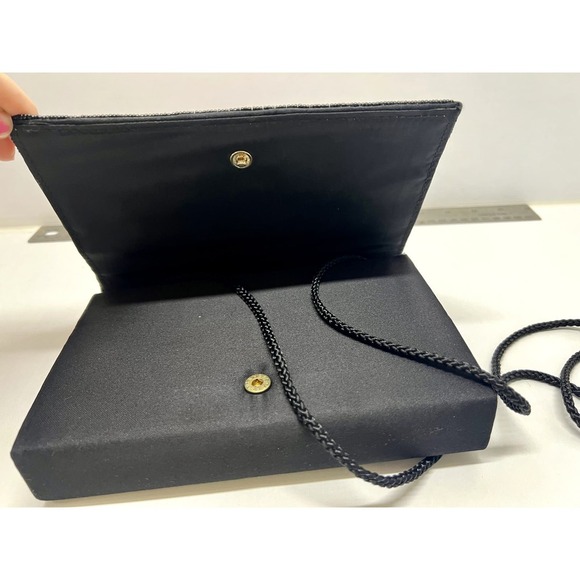 Vintage 80s Sequined Sparkle Beaded Crossbody Purse - Picture 3 of 4